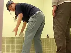 06A1424-Mature woman while cleaning is attacked by a man and forced to suck his cock