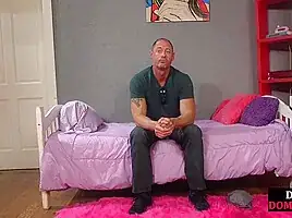 BDSM divine domme torments sub tied up cock with rope
