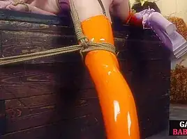Submissive face strapon lez babe fucks MILF in big asshole
