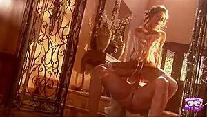 An Artistic Brunette With Fake Breasts Getting Her Pussy Eaten And Penetrated By A Guy