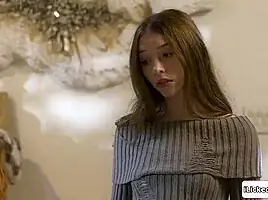 Lesbian teen stepdaughter seducing big tits redhead stepmom